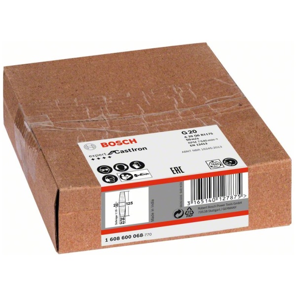 Bosch PRO Metal brusno tocilo 125×26×20 mm, G20 | 1608600068 - Image 2