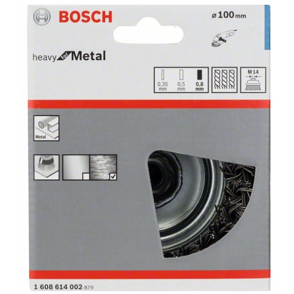 Bosch PRO 100x0.8 mm Metal heavy upletena žičana četka  | 1608614002 - Image 2