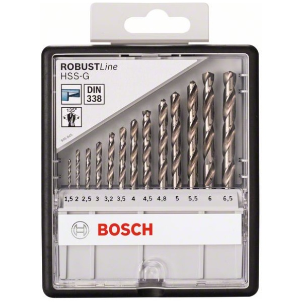 13-delni Robust Line komplet burgija za metal HSS-G, 135°, 1,5–6,5 mm | 2607010538 - Image 2