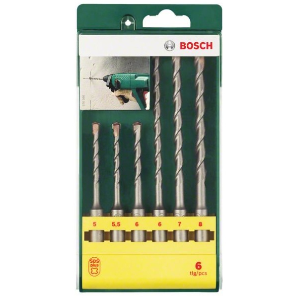 Bosch Set burgija SDS plus-5 za udarne bušilice  6 komada | 2607019448 - Image 2