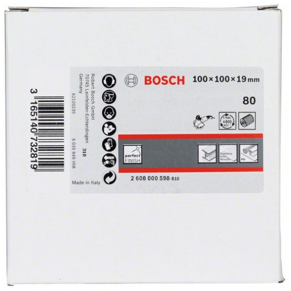 Lamelirani brusni valjak 100x100x19mm,Gran. 80 Bosch | 2608000598 - Image 2