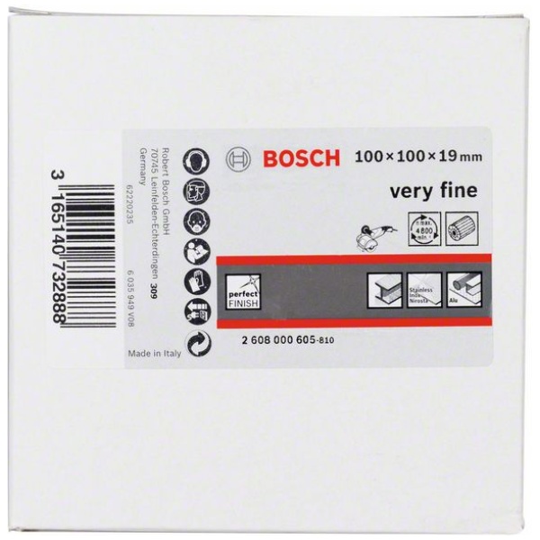 Lamelirani brusni valjak sa flisom 100x100x19 Bosch | 2608000605 - Image 2