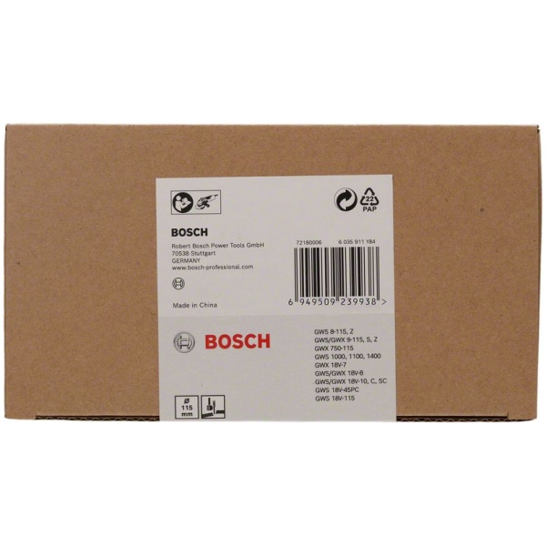 Bosch štitnik za sečenje, plastika koja se kači štipaljkom 115 mm | 2608000754 - Image 2