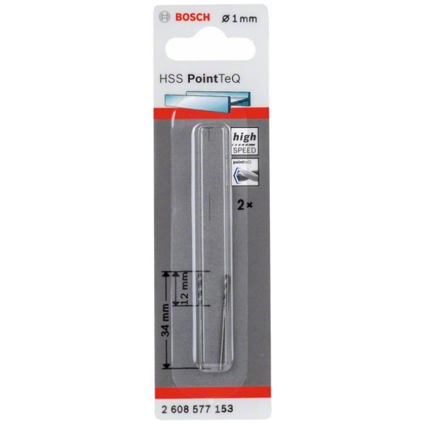 HSS 1,0 mm PointTeQ spiralna burgija  Bosch | 2608577153 - Image 2