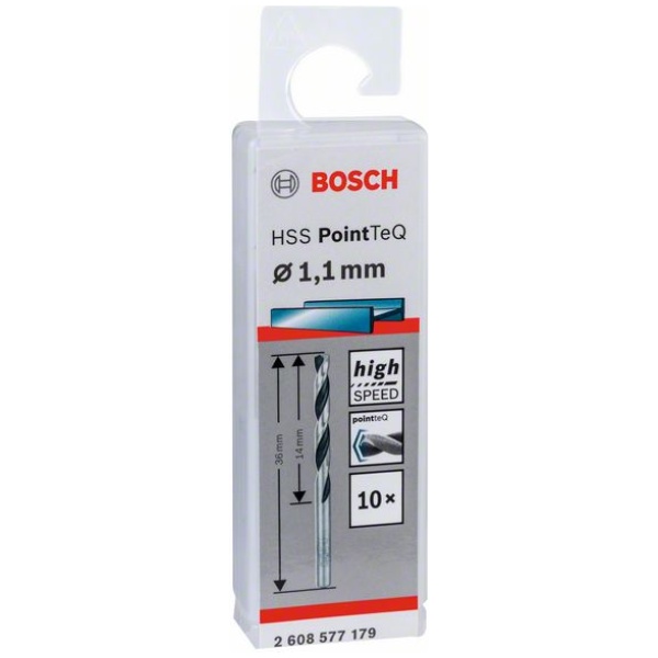HSS 1,1 mm PointTeQ spiralna burgija Bosch pak.10 kom | 2608577179 - Image 2