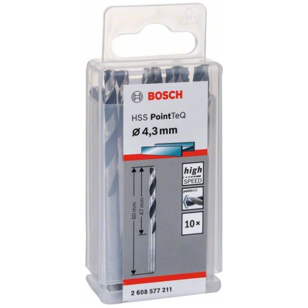 HSS 4,3 mm spiralna burgija PointTeQ Bosch pak.10kom. | 2608577211 - Image 2