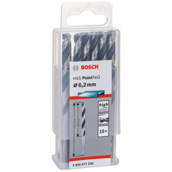 HSS 6,2 mm spiralna burgija PointTeQ Bosch pak.10kom. | 2608577230 - Image 2