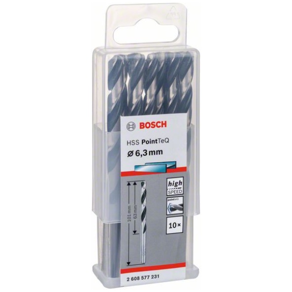 HSS 6,3 mm spiralna burgija PointTeQ Bosch pak.10kom. | 2608577231 - Image 2