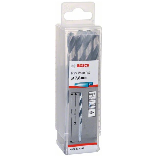 HSS 7,8 mm spiralna burgija PointTeQ Bosch pak.10 kom. | 2608577246 - Image 2