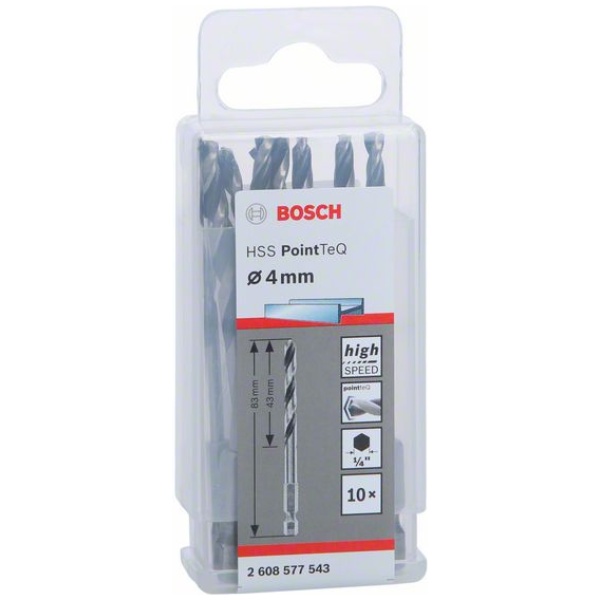 HSS 4 mm PointTeQ šestostrana burgija Bosch pak.10 kom. | 2608577543 - Image 2