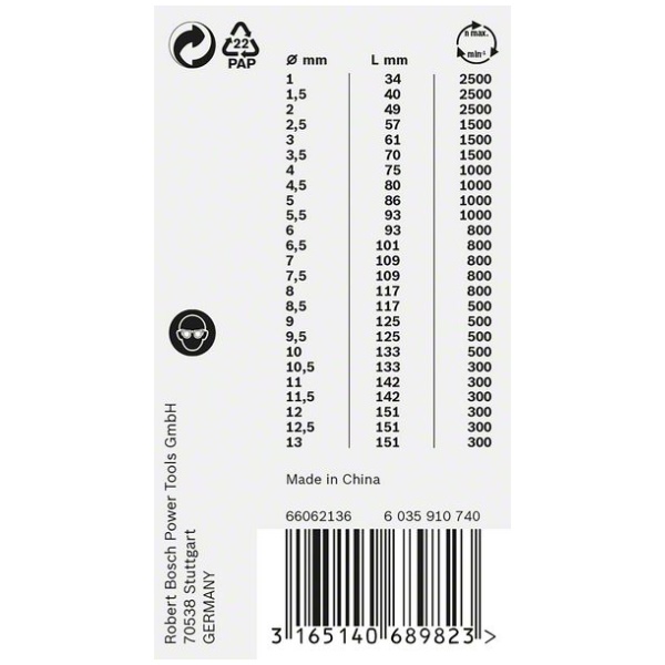 25-delni ProBox komplet burgija za metal HSS-Co, DIN 338 (legura kobalta), 1–13 mm | 2608587018 - Image 3