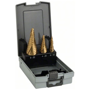 3-delni set HSS-TiN stepenastih burgija, 4–12/4–20/6–30 Bosch | 2608587432