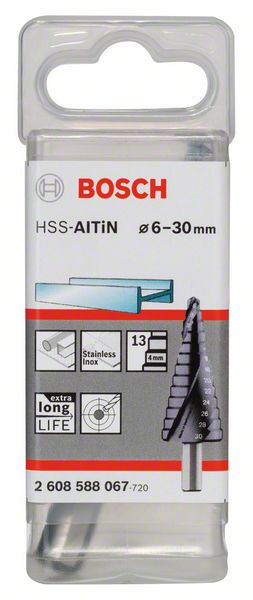 Stepenaste burgije od 6-30mm HSS-AlTiN Bosch | 2608588067 - Slika 2