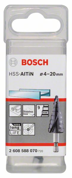 Stepenaste burgije od 4-20mm HSS-AlTiN Bosch | 2608588070 - Slika 2