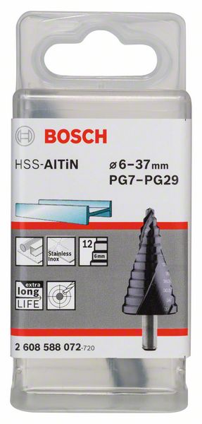 Stepenaste burgije od 6-37 mm HSS-Al TiN Bosch | 2608588072 - Slika 2