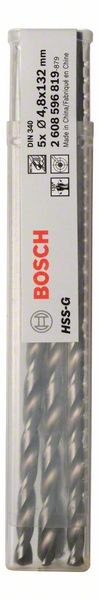 PRO 4,8×87×132 mm Bosch Metal HSS-G spiralna burgija velike dužine pakovanje 5 kom. | 2608596819 - Slika 2