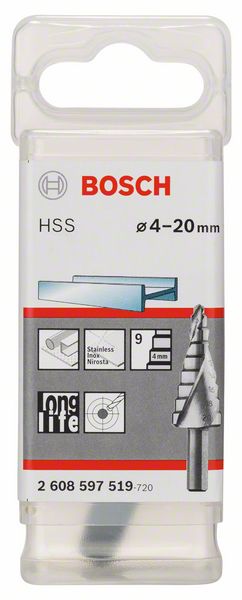 HSS stepenasta burgija 9 stepeni od 4-20 mm Bosch | 2608597519 - Slika 2
