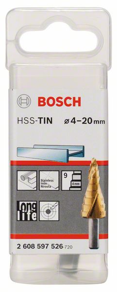 HSS-TIN stepenasta burgija 9 stepeni od 4-20 Bosch | 2608597526 - Slika 2