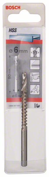 Burgija 6x90 mm za glodanje HSS Bosch | 2608597528 - Slika 2