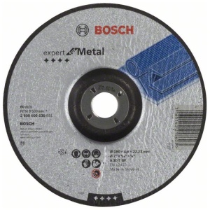 Brusna ploča 180×4,8×22,23 mm ispupčena Expert for Metal | 2608600538