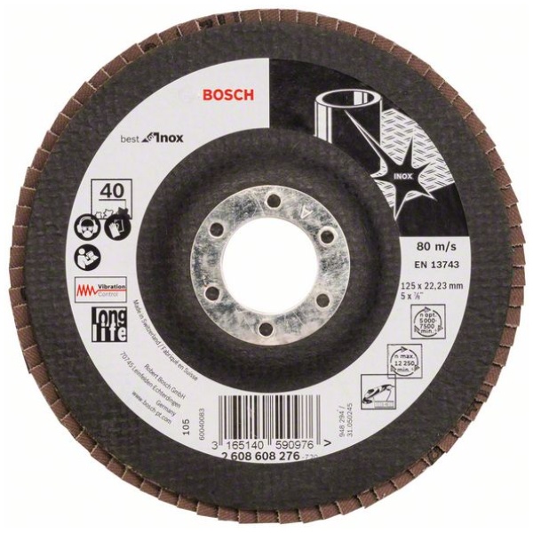 Lamelni brusni disk X581, Best for Inox | 2608608276