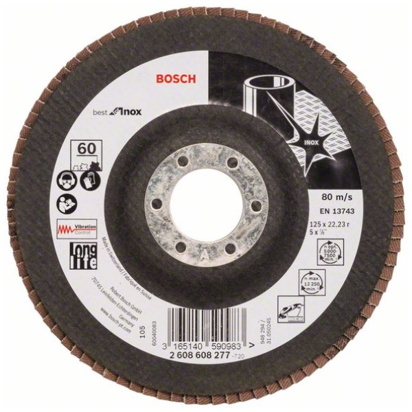 Lamelni brusni disk X581, Best for Inox | 2608608277