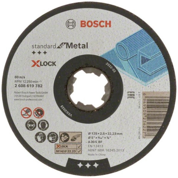 X-LOCK Standard for Metal ravna rezna ploča 125 x 2,5 x 22,23 | 2608619782