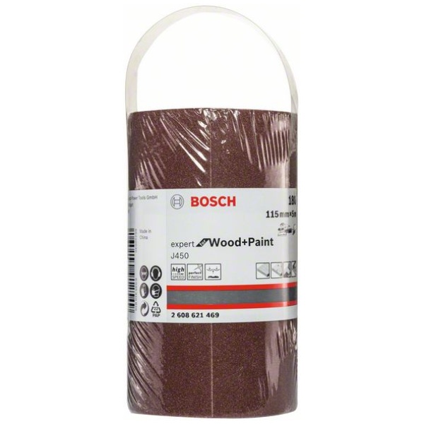 J450 Expert for Wood and Paint, 115 mm X 5 m, G180 | 2608621469 - Image 2