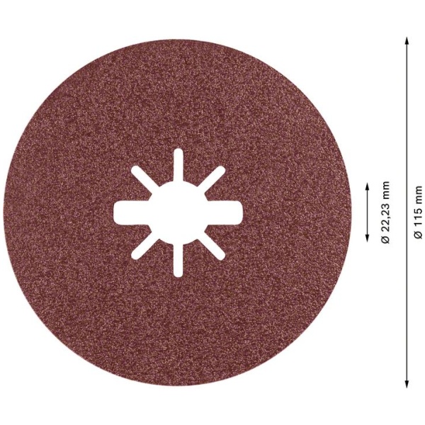 EXPERT R781 Prisma Ceramic X-LOCK Fiber disk od 115 mm, 22,23 mm, G 60 | 2608621792 - Image 3