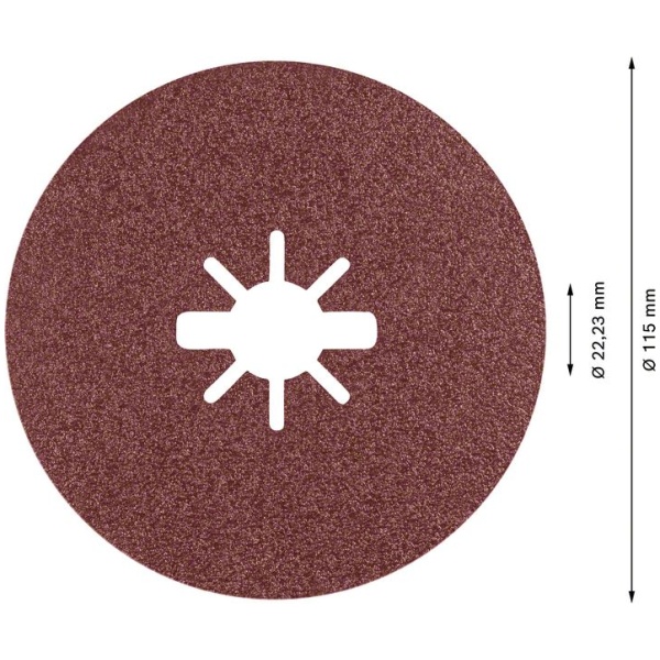 EXPERT R781 Prisma Ceramic X-LOCK Fiber disk od 115 mm, 22,23 mm, G 80 | 2608621793 - Image 3