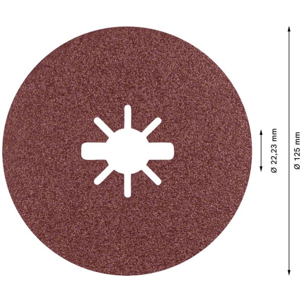 EXPERT R781 Prisma Ceramic X-LOCK Fiber disk od 125 mm, 22,23 mm, G 80 | 2608621796 - Image 3