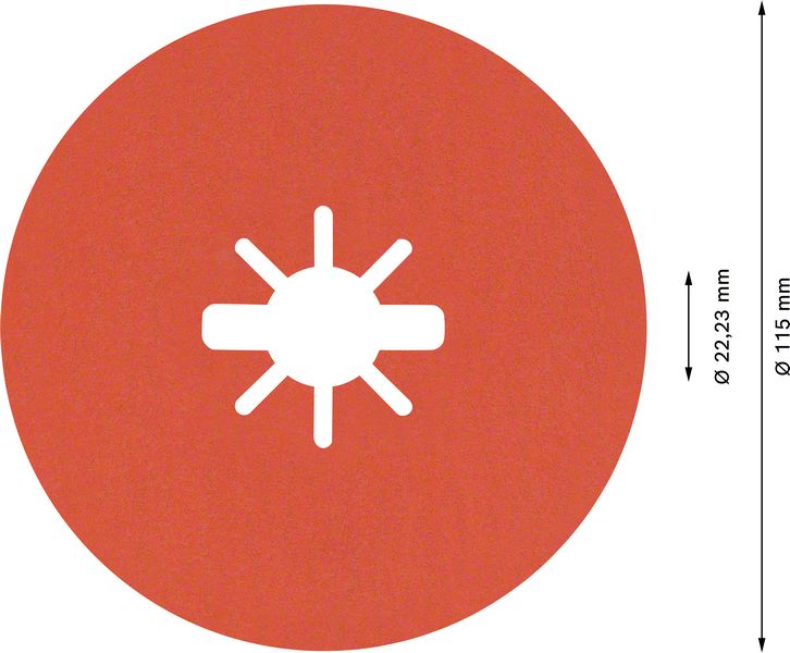 EXPERT R782 Prisma Ceramic X-LOCK Fiber disk od 115 mm, 22,23 mm, G 120, 5 delova | 2608621807 - Slika 3
