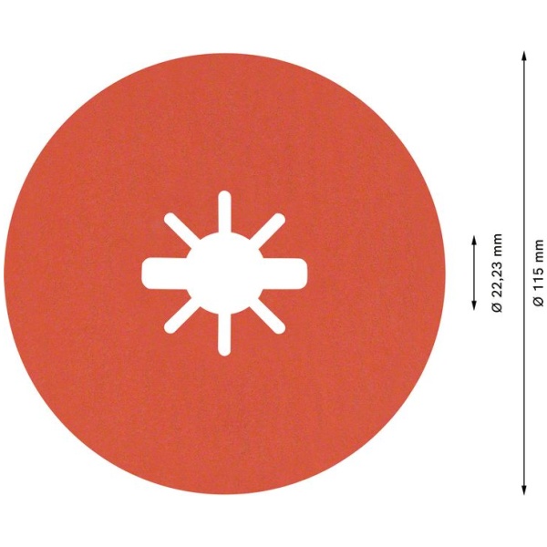 EXPERT R782 Prisma Ceramic X-LOCK Fiber disk od 115 mm, 22,23 mm, G 60 | 2608621821 - Image 3