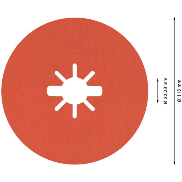 EXPERT R782 Prisma Ceramic X-LOCK Fiber disk od 115 mm, 22,23 mm, G 80 | 2608621822 - Image 3
