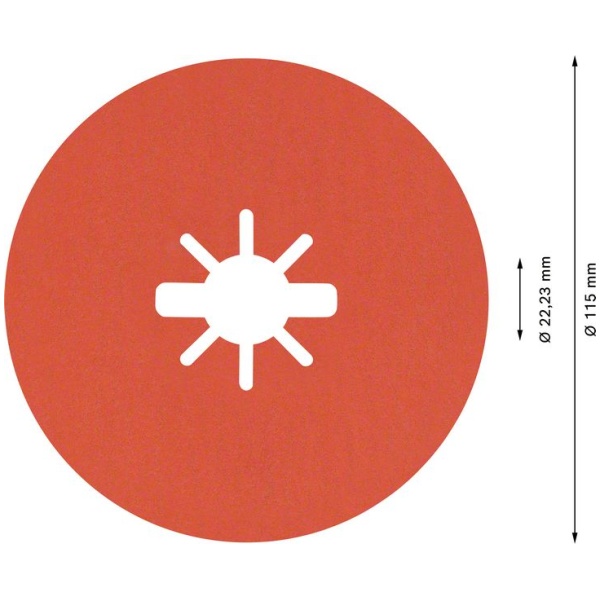 EXPERT R782 Prisma Ceramic X-LOCK Fiber disk od 115 mm, 22,23 mm, G 120 | 2608621823 - Image 3