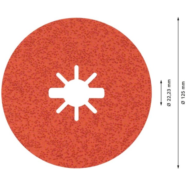 EXPERT R782 Prisma Ceramic X-LOCK Fiber disk od 125 mm, 22,23 mm, G 36 | 2608621824 - Image 3