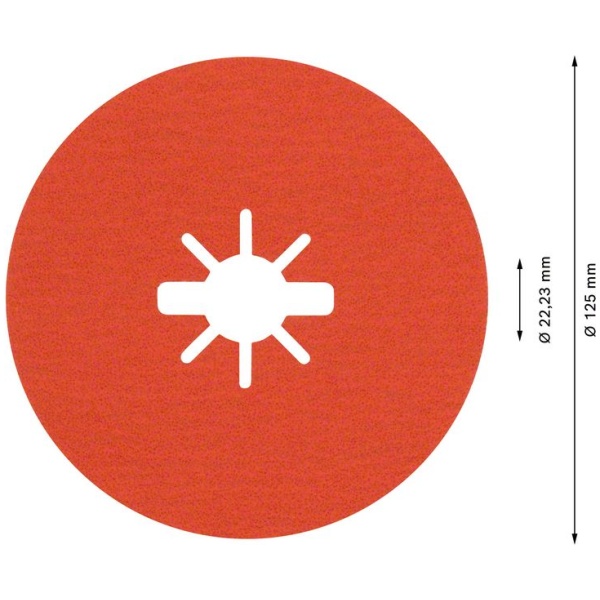 EXPERT R782 Prisma Ceramic X-LOCK Fiber disk od 125 mm, 22,23 mm, G 80 | 2608621826 - Image 3