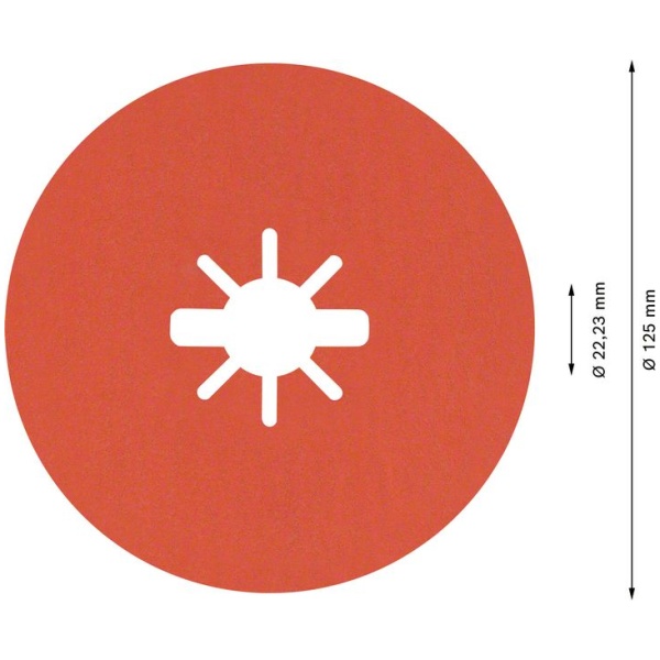 EXPERT R782 Prisma Ceramic X-LOCK Fiber disk od 125 mm, 22,23 mm, G 120 | 2608621827 - Image 3