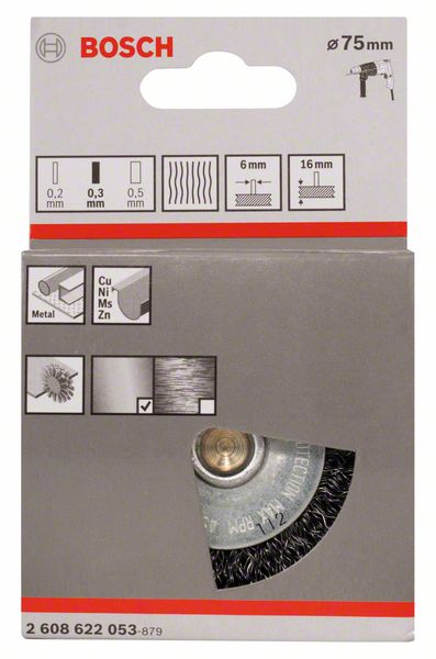 Bosch Talasasti žičani točak 75 x 0,3 mm, čelični | 2608622053 - Slika 2
