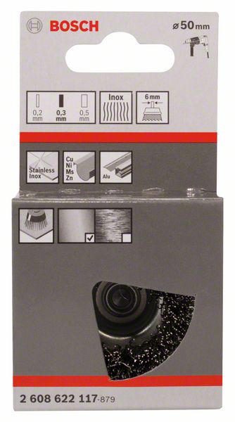 Bosch Talasasta obodna četka 50 x 0,3 mm, nerđajuća | 2608622117 - Slika 2