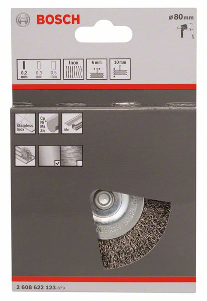 Bosch Točak od talasaste žice 80 x 0,2 mm, nerđajući | 2608622123 - Slika 2