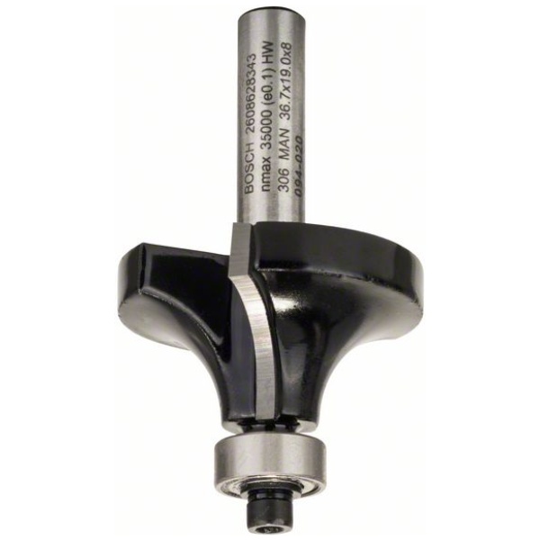 Glodalo za zaobljavanje, 8 mm, R1 12 mm, L 19 mm, G 60 mm | 2608628343