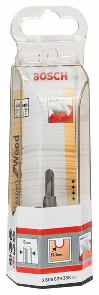 Expert for Wood glodalo za poluokrugle kanale, 8 mm, R1 3 mm, D 6 mm, L 12,7 mm, G 50,8 mm | 2608629368 - Slika 2