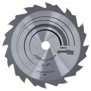 List kružne testere 160 ×16 mm / T12 Bosch Speedline Wood | 2608640784