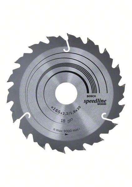 List kružne testere 165×30 mm / T18 Bosch Speedline Wood | 2608640789