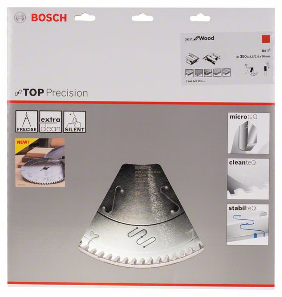 List kružne testere 350 x 30 mm / T84 Bosch Top Precision Best for Wood | 2608642121 - Slika 2