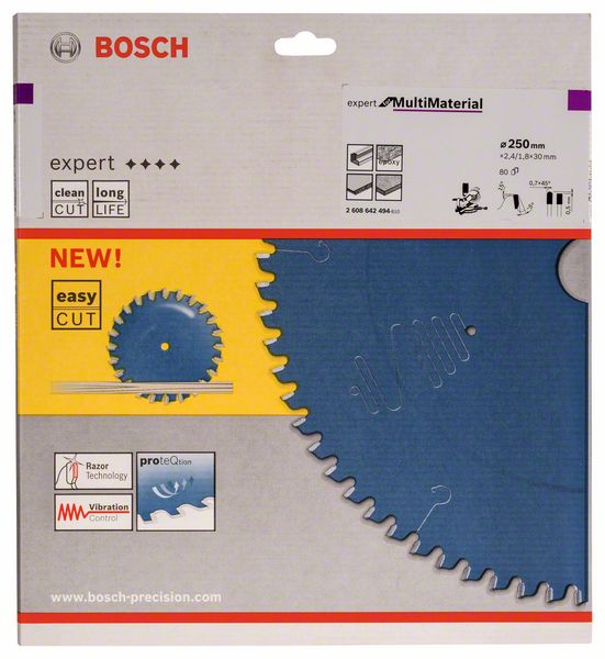 List kružne testere 250×30 mm / T80 Bosch Expert for Multi Material | 2608642494 - Slika 2