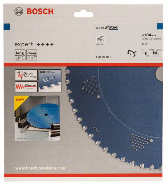 List kružne testere 184×20 mm / T48 Bosch Expert for Steel | 2608643055 - Slika 2