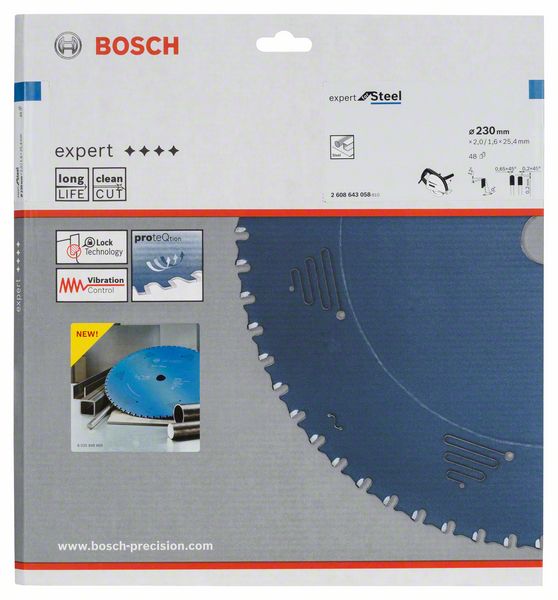 List kružne testere 230×25,4 mm / T48 Bosch Expert for Steel | 2608643058 - Slika 2