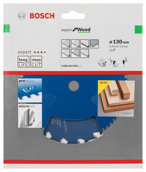 List kružne testere 130 x 20 mm / T16 Bosch Expert for Wood | 2608644005 - Slika 2